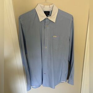Faconnable blue and white men’s dress shirt